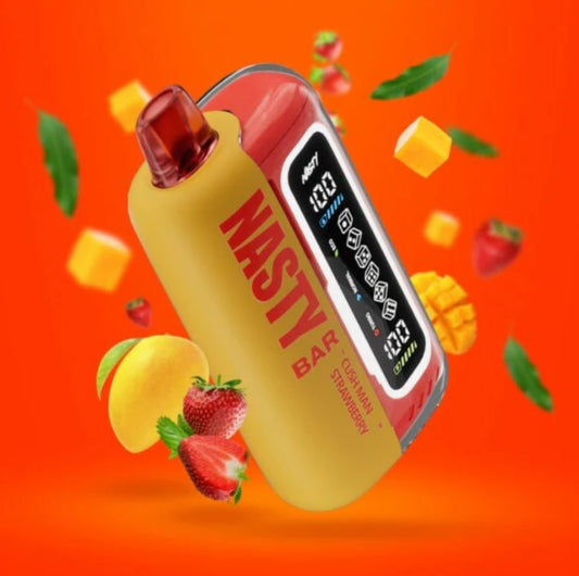 NASTY XL 20000 PUFFS DISPOSABLE VAPE CUSHMAN STRAWBERRY/ MANGO STRAWBERRY