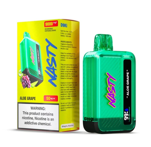 NASTY 9000 PUFFS DISPOSABLE VAPE ALOE GRAPE