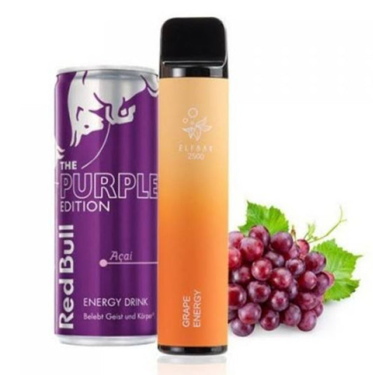 ELFBAR DISPOSABLE VAPE 2500 PUFFS GRAPE ENERGY