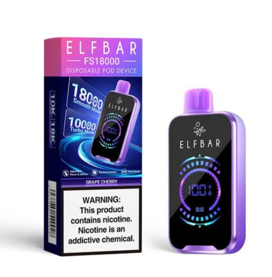 ELFBAR 18000 PUFFS DISPOSABLE VAPE GRAPE CHERRY