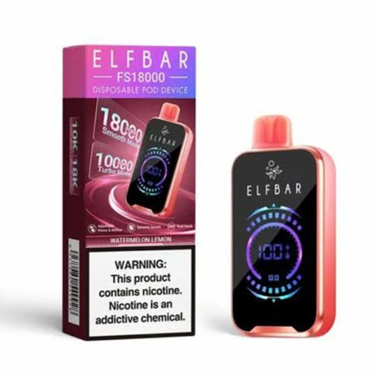 ELFBAR 18000 PUFFS DISPOSABLE VAPE WATERMELON LEMON