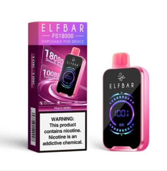 ELFBAR 18000 PUFFS DISPOSABLE VAPE PEACH BERRY