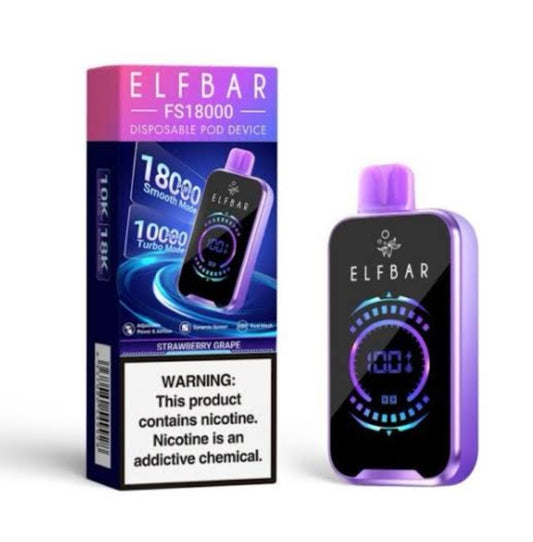 ELFBAR 18000 PUFFS DISPOSABLE VAPE STRAWBERRY GRAPE