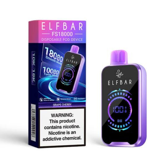 ELFBAR 18000 PUFFS DISPOSABLE VAPE GRAPE CHERRY